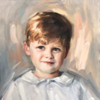 Painterly Head & Shoulders Portrait of a Young Boy